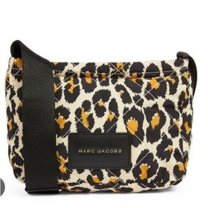 Marc Jacobs crossbody leopard quilted nylon bag!